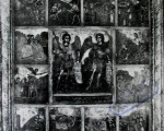 Rafailo Dimitrijević: Arhadđeli Mihajlo i Gavrilo sa scenama čuda ktitora Jermonaha Mihaila, 1723/4, tempera na dasci, 56,5 x 51 x 3,5 cm