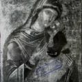 Kritski slikar - Bogorodica Umiljenija kraj XVI v., tempera na dasci, 48, 7 X 37, 2 X 1,6 cm