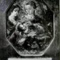Nepoznati bokokotorski majstor - Madona s Hristom i sv. Barbarom XIX v., ulje na bakrenoj ploci, 9 X 12 cm