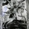 Ruski majstor (Povolozje) - Arhandjel Mihailo na konju pol. XVIII v., tempera na dasci, 39 X 32,5 X 2 cm